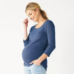 Maternity Sonoma Goods For Life® Essential Scoopneck Tee 16 Maternity Sonoma Goods For Life® Essential Scoopneck Tee -Sonoma Store 5236820 Moonbeam Blue