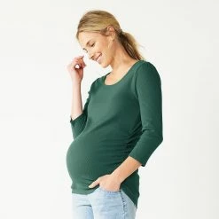 Maternity Sonoma Goods For Life® Essential Scoopneck Tee 17 Maternity Sonoma Goods For Life® Essential Scoopneck Tee -Sonoma Store 5236820 Valiant Green