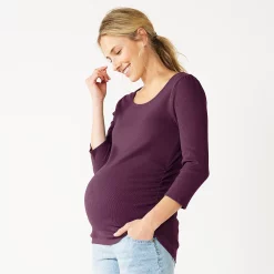Maternity Sonoma Goods For Life® Essential Scoopneck Tee 18 Maternity Sonoma Goods For Life® Essential Scoopneck Tee -Sonoma Store 5236820 Vibrant Berry