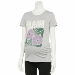 Maternity Sonoma Goods For Life® Fitted Crewneck Graphic Tee 71 Maternity Sonoma Goods For Life® Fitted Crewneck Graphic Tee -Sonoma Store 5237042 Gray Mama Floral