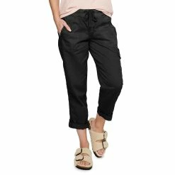 Women's Sonoma Goods For Life® Comfort Waist Utility Capri Pants -Sonoma Store 5237613 Black