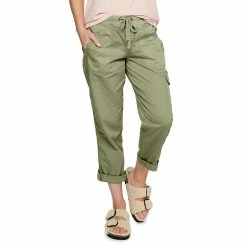 Women's Sonoma Goods For Life® Comfort Waist Utility Capri Pants -Sonoma Store 5237613 Sydney Olive