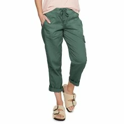Women's Sonoma Goods For Life® Comfort Waist Utility Capri Pants -Sonoma Store 5237613 Teal