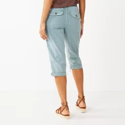 Women's Sonoma Goods For Life® Comfort Waist Pull-On Capri Pants -Sonoma Store 5237938 ALT