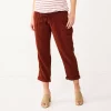 Maternity Sonoma Goods For Life® Under-The-Belly Utility Crop Pants -Sonoma Store 5239302 Burgundy Dahlia