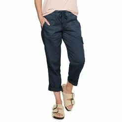 Petite Sonoma Goods For Life® Pull-On Utility Capri Pants -Sonoma Store 5240315 Navy