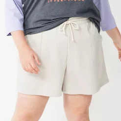 Plus Size Sonoma Goods For Life® French Terry Sweat Shorts -Sonoma Store 5241778 Cement