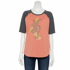Women's Sonoma Goods For Life® Elbow Sleeve Baseball Graphic Tee -Sonoma Store 5242399 Pink Peach Floral