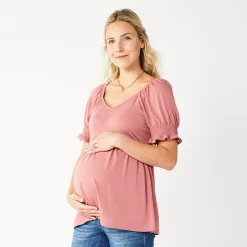 Maternity Sonoma Goods For Life® Smocked Sleeve Babydoll Top