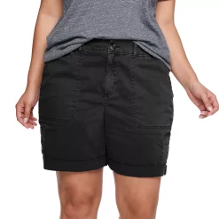 Plus Size Sonoma Goods For Life® Utility Bermuda Shorts -Sonoma Store 5242679 Black