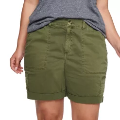 Plus Size Sonoma Goods For Life® Utility Bermuda Shorts -Sonoma Store 5242679 Olive