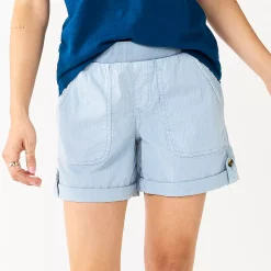 Women's Sonoma Goods For Life® Easy Pull-On 5" Utility Shorts -Sonoma Store 5243307 Light Blue