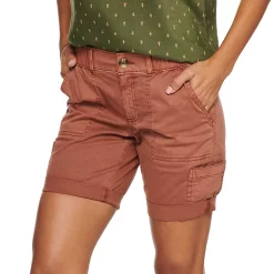 Women's Sonoma Goods For Life® Comfort Waist Utility Bermuda Shorts -Sonoma Store 5243469 Cinnamon