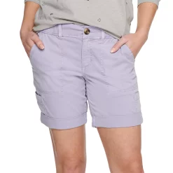 Women's Sonoma Goods For Life® Comfort Waist Utility Bermuda Shorts -Sonoma Store 5243469 Lavender