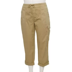 Plus Size Sonoma Goods For Life® Comfort Waist Utility Capri Pants -Sonoma Store 5258066 Khaki