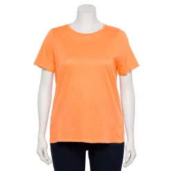 Plus Size Sonoma Goods For Life® Everyday Crewneck Tee -Sonoma Store 5259072 Apricot Harvest