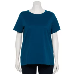 Plus Size Sonoma Goods For Life® Everyday Crewneck Tee -Sonoma Store 5259072 Dark Teal
