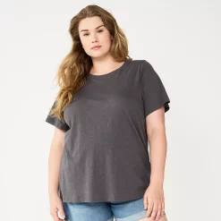 Plus Size Sonoma Goods For Life® Everyday Crewneck Tee -Sonoma Store 5259072 Gray