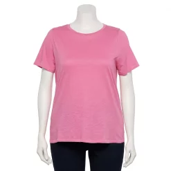 Plus Size Sonoma Goods For Life® Everyday Crewneck Tee -Sonoma Store 5259072 Mauve Peony