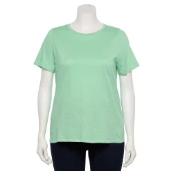 Plus Size Sonoma Goods For Life® Everyday Crewneck Tee -Sonoma Store 5259072 Mint Green