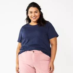 Plus Size Sonoma Goods For Life® Everyday Crewneck Tee -Sonoma Store 5259072 Navy