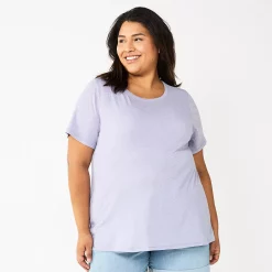 Plus Size Sonoma Goods For Life® Everyday Crewneck Tee -Sonoma Store 5259072 Quail