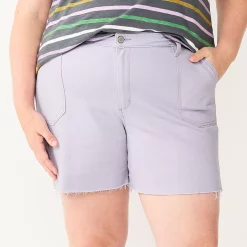 Plus Size Sonoma Goods For Life® Premium High-Waist Denim Shorts 16 Plus Size Sonoma Goods For Life® Premium High-Waist Denim Shorts -Sonoma Store 5261004 Lavender