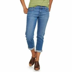Petite Sonoma Goods For Life® Cuffed Girlfriend Jeans -Sonoma Store 5269794 San Luis
