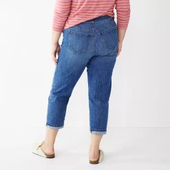 Plus Size Sonoma Goods For Life® Premium Rolled Girlfriend Jeans -Sonoma Store 5272706 ALT