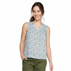 Women's Sonoma Goods For Life® V-Neck Tank -Sonoma Store 5297402 Blue Floral