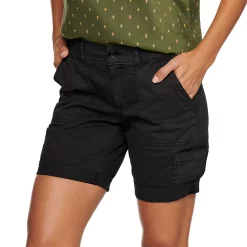 Petite Sonoma Goods For Life® Comfort Waist Utility Bermuda Shorts -Sonoma Store 5302595 Black