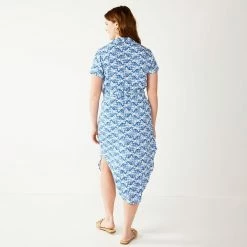 Women's Sonoma Goods For Life® Button Front Midi Shirt Dress 16 Women's Sonoma Goods For Life® Button Front Midi Shirt Dress -Sonoma Store 5345259 ALT