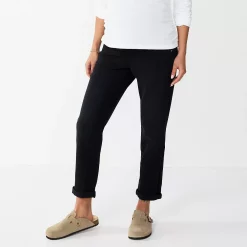 Maternity Sonoma Goods For Life® Over-the-Belly Girlfriend Crop Jeans -Sonoma Store 5355750 Black