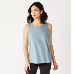 Women's Sonoma Goods For Life® High-Neck Tank -Sonoma Store 5467284 Blue Gray