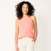 Women's Sonoma Goods For Life® High-Neck Tank 2 Women's Sonoma Goods For Life® High-Neck Tank -Sonoma Store 5467284 Coral