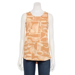 Women's Sonoma Goods For Life® High-Neck Tank -Sonoma Store 5467284 Tan Sun Geo