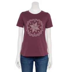 Women's Sonoma Goods For Life® Short Sleeve Graphic Tee 14 Women's Sonoma Goods For Life® Short Sleeve Graphic Tee -Sonoma Store 5480871 Plum Quilt Graphic