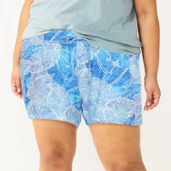 Plus Size Sonoma Goods For Life® Pajama Shorts -Sonoma Store 5490355 Blue Crackle