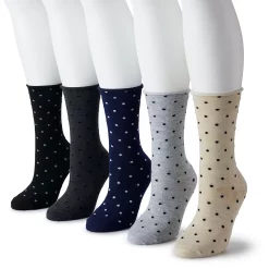 Women's Sonoma Goods For Life® 5-Pack Roll Top Crew Socks 12 Women's Sonoma Goods For Life® 5-Pack Roll Top Crew Socks -Sonoma Store 5497545 Multi