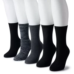 Women's Sonoma Goods For Life® 5-Pack Geo Crew Socks 11 Women's Sonoma Goods For Life® 5-Pack Geo Crew Socks -Sonoma Store 5497546 Black