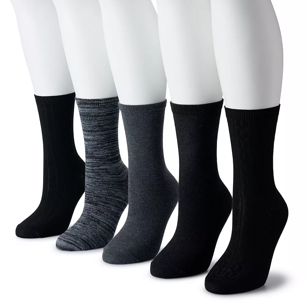 Women's Sonoma Goods For Life® 5-Pack Geo Crew Socks 6 Women's Sonoma Goods For Life® 5-Pack Geo Crew Socks - Image 4