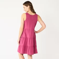 Women's Sonoma Goods For Life® Sleeveless Tiered Knit Dress -Sonoma Store 5501602 ALT