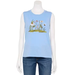 Women's Sonoma Goods For Life® Muscle Graphic Tank -Sonoma Store 5504455 Blue Daisies