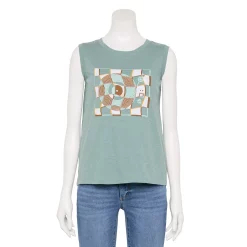 Women's Sonoma Goods For Life® Muscle Graphic Tank -Sonoma Store 5504455 Blue Record