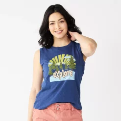 Women's Sonoma Goods For Life® Muscle Graphic Tank -Sonoma Store 5504455 Explore