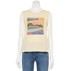 Women's Sonoma Goods For Life® Muscle Graphic Tank -Sonoma Store 5504455 Tan Chasing Sunsets