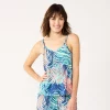 Women's Sonoma Goods For Life® Truly Soft Pajama Cami -Sonoma Store 5507331 Turq Leaves