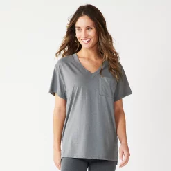Women's Sonoma Goods For Life® Tunic Tee 16 Women's Sonoma Goods For Life® Tunic Tee -Sonoma Store 5508079 Dark Gray