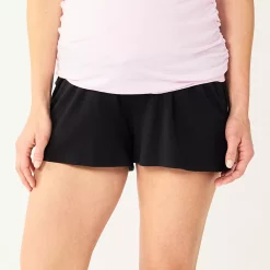 Maternity Sonoma Goods For Life® Under-The-Belly Lounge Shorts -Sonoma Store 5508928 Pitch Black