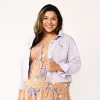 Plus Size Sonoma Goods For Life® Premium Over-Dyed Jacket -Sonoma Store 5511545 April Lavender